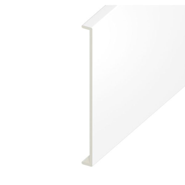605mm Double Ended Plain Fascia - White