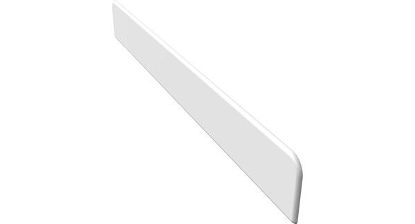 Plain/Magnum Square Fascia Large End Cap - White